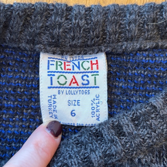 Vtg French Toast Boys’ Sweater Geometric 90s Size 6 - Picture 4 of 5